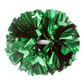 Hooshing 2 Pack Green Pom Poms Cheerleading with Baton Handle for Team Spirit Sports Dance Cheering Kids