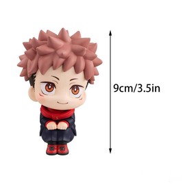 XESAGSNV Handheld Jujutsu Kaisen Q Version Ltadori Yuji, Satoru Gojo Anime Peripheral Twisted Egg Car Doll Decoration (Q version Itadori Yuji)