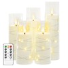 kakoya Flameless LED Candles with Timer 5 Pc Flickering Flameless