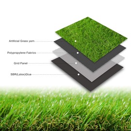 Artificial Grass Turf Lawn - 3FTX26FT(78 Square FT) Indoor Outdoor Pet Synthetic Grass Rug Carpet Backdrop for Garden Backyard Patio Balcony