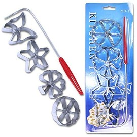 rukauf Traditional Dough Mould - Hworost Waffle Iron Waffle Baking Spree Forest Bows Set of 4