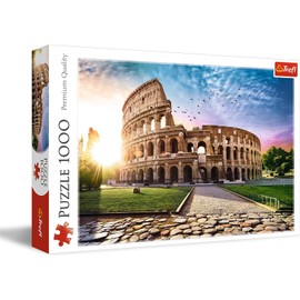 Trefl El Coliseo bañado por el Sol 1000 Piezas Rompecabezas Rojo 68x48 cm Impresión de Alta Calidad, Puzzle DIY, Diversión Creativa, Puzzle Clásico para Adultos y Niños a Partir de 12 Años
