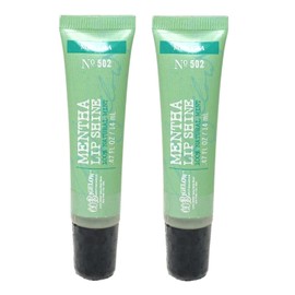 Generic Bath and Body Work Mentha Lip Shine Value Pack - Lot of 2, Full Size, green