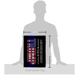 Law Enforcement for Trump Flag Garden Stake Patio Decor Home Yard Sign Wall Tapestry Porch Poster Rally Shooting 2024 President 47 MAGA Patriotic Outdoor Decorations Republican Gift Made In USA