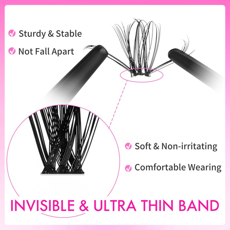 VEYESBEAUTY Lash Clusters Eyelashes Cluster Lashes Extensions One More+ Multi-type