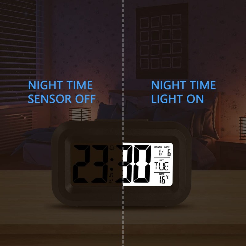 Vicloon Digital Alarm Clock Bedside, LED Display Clocks with Adjustable