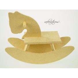 rackcrafts.com Wooden Rocking Horse Baby Shower Nursery First Year