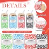 4 Pack 16 oz Back to School Glass Cups, Composition