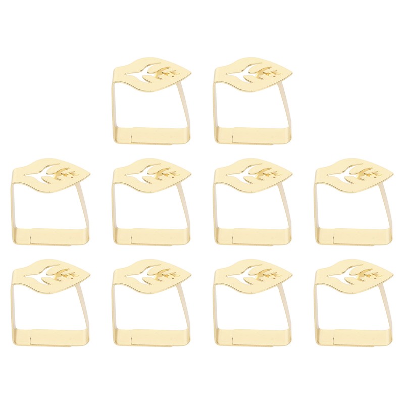 10Pcs Tablecloth Clips Stainless Steel Leaf Style Anti Slip Multi