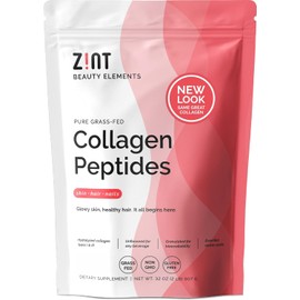 Zint Collagen Peptides Powder (32 oz): Paleo-Friendly, Keto-Certified, Premium Hydrolyzed Collagen Protein Supplement - Unflavored, Grass Fed, Non GMO