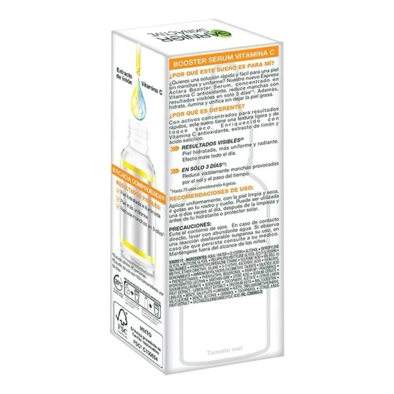 Serum Antimanchas Garnier Express Vitamina C Aclara 30ml Todo Tipo