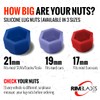 Silicon Lug Nut Covers Black 21mm | Flexible & Durable