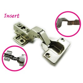 Hnfshop Dia 1.6"/40mm European Style Hydraulic Soft-Close Insert Style Hinge for Cabinet Kitchen Cupboard Door