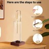 ZONSUSE Incense Stick Holder with Removable Glass Ash Catcher, Inverted