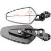 MotorToGo One Pair Black CNC 7/8" Handlebar Bar End Arrow