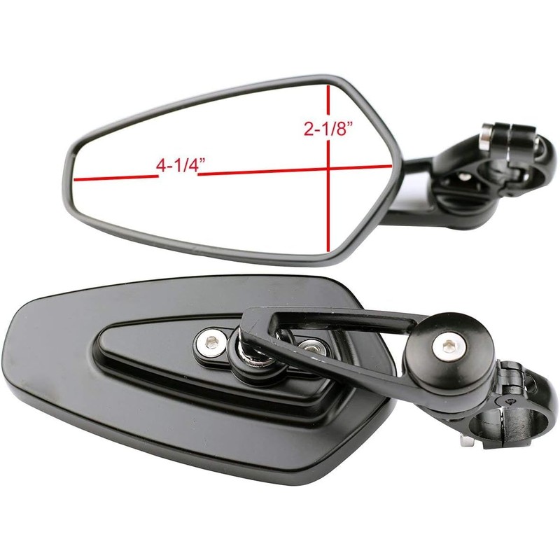 MotorToGo One Pair Black CNC 7/8" Handlebar Bar End Arrow