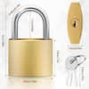 RYANNER Padlock 2PCS Small Padlock, Padlocks with Keys, can be