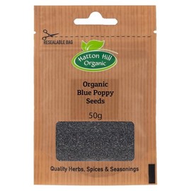 Organic Blue Poppy Seeds 50g by Hatton Hill Organic | Nutty & Versatile Baking Ingredient