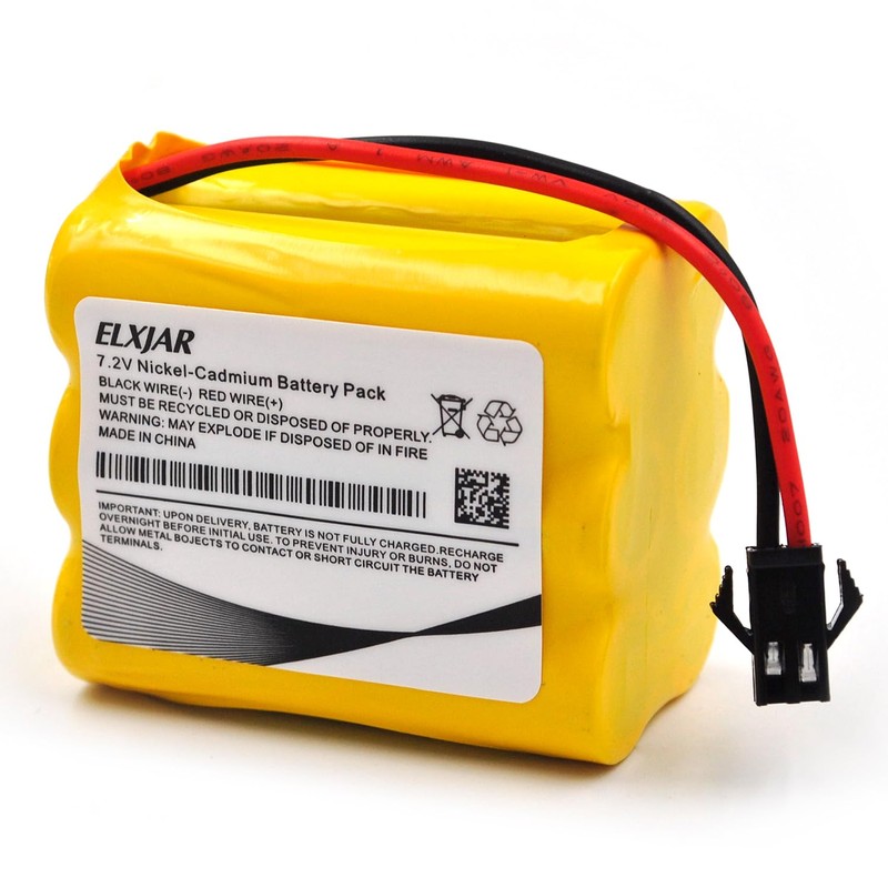 elxjarcell (4-Pack) 7.2V 1000mAh Ni-CD AA Battery Pack with SM-2P