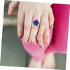 BESPORTBLE 5pcs Adjustable Flower Design for Women Color Changing Finger