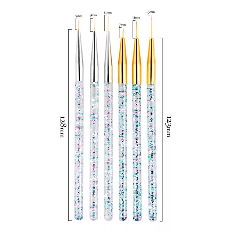 MM11 Nail Liner Pen, Pinceles Para Uñas Art Brush 6