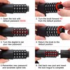 MEETLOCKS Bike Chain Lock,3.2 Feet Long 5 Digit Combination High