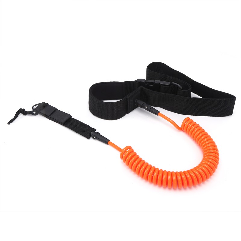 Surfboard Leash TPU Heliciform Comfortable HighElastic Surfing Safety Traction Rope(Orange