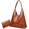 Utenwat Hobo Bags for Women Retro Vegan Leather Womens Slouchy