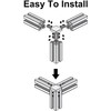 INCREWAY 8 Pack 3-Way End Corner Bracket Connector, Standard 6mm