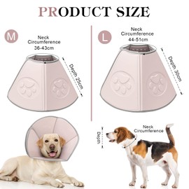 Delisouls Protective Collar for Pets, Leak Protection for Dogs, Pets, Adjustable Protective Collar for Post-Operative Dogs and Cats to Prevent Bites and Scratches (1)