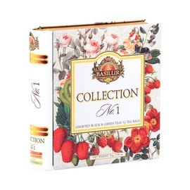 BASILUR Tea Collection No. 1, 4 Types x 8 Bags (32 Bags Total), Strawberry, Mother's Day Gift