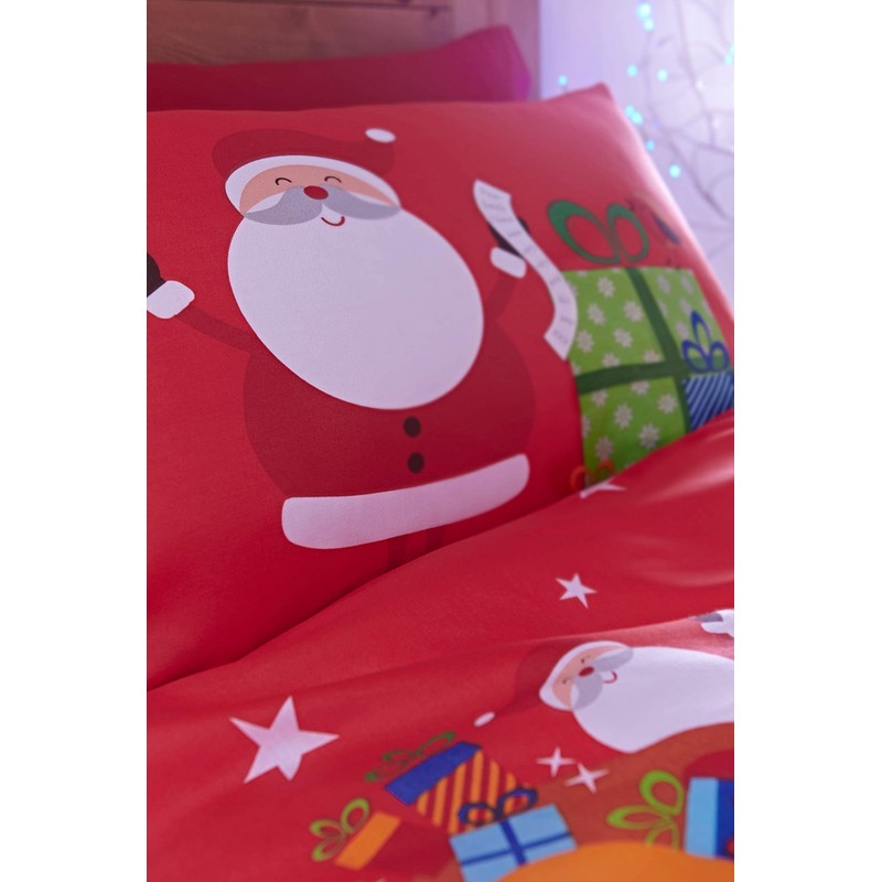 Catherine Lansfield Santa's Christmas Presents Reversible Single Duvet Cover Set