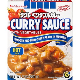 House Foods Curry Sauce with Vegetables, Hot, 7 Ounce Boxes (Pack of 10)