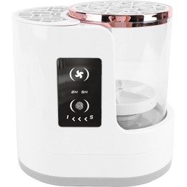 Limpiador de Brochas de Maquillaje Eléctrico 3 en 1 con Secador y Soporte para Brochas de Maquillaje, Limpiador de Brochas de Maquillaje USB Automático para Todos los Tamaños
