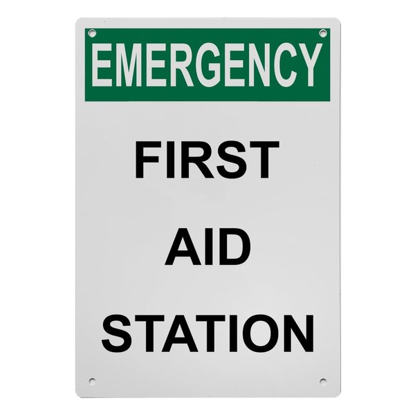 OSHA First Aid Station Sign, 8.5 x 11 in" OSHA