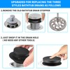 Bathtub Drain Stopper, Uxoz Universal Tub Stopper for Replacing Tip