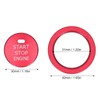 Fydun Engine Start Ring Stickers, 2 Pcs Aluminum Alloy Engine