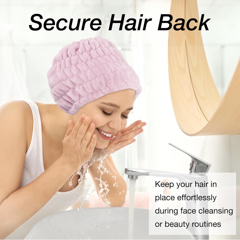 Expressions Extra Wide Spa Headwrap - Pink, 1pc Super Soft