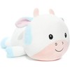 Kawaii Plush Cow Pillow – Soft Blue & White Stuffed
