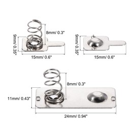 MECCANIXITY 10 Pairs AA AAA Battery Spring Plate and 20 Pcs AAA Battery Negative to Positive Spring Contact