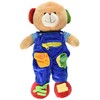Linzy Toys 16" Basic Skill, Colorful Bear Educational Plush Animal
