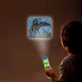 Georgie Porgy Children Projector Toys Educational Science Set Wall Ceiling Tent Torch Toddler Flashlight for Kids Gifts for Boys Girls (Dinosaur)