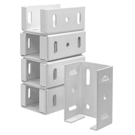 OHIY Heavy Duty Aluminum Fence Bracket for Vinyl Fencing Panel to Post Connection, Metal Replacement for 2.75in Plastic Brackets, Fits 2-3/4" Rails, 8 pcs