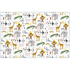 Skater ZOO VS1 Children's Leisure Sheet, Small, For One Person 35.4 x 23.6 inches (90 x 60 cm), Curious George