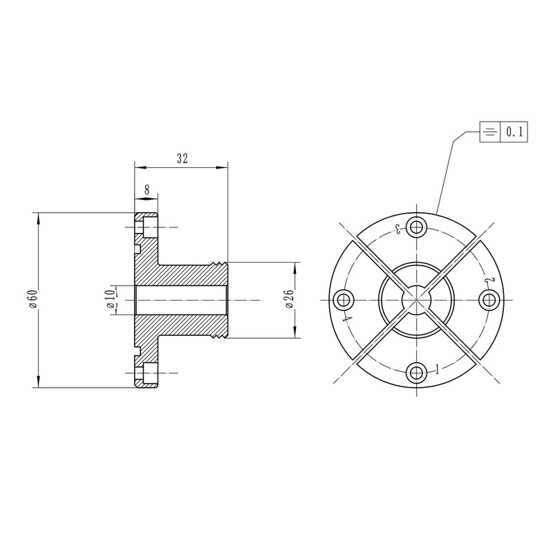 BMWOOD CK-2.75Z-PJ Pin Jaws for BMWOOD CK-2.75" Series Woodturning Lathe