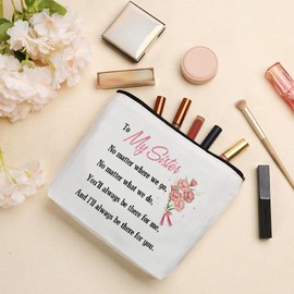 WRNZL Sister Makeup Bag, Sister Mothers Day Gifts, Sister Birthday Gift, Sister Gifts, Sister Gift Ideas, Gifts for Sister, Sister Christmas Gifts