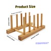 efbock Plate Rack Holder for Kitchen Cabinets Bamboo Wood Chopping