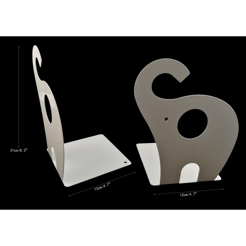 Cute Elephant Bookend for Kids, Metal Bookends, Bookends for Baby