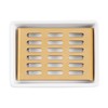 Ceramic Soap Dish (11.8 x 8.8 x 3cm) Stainless Steel