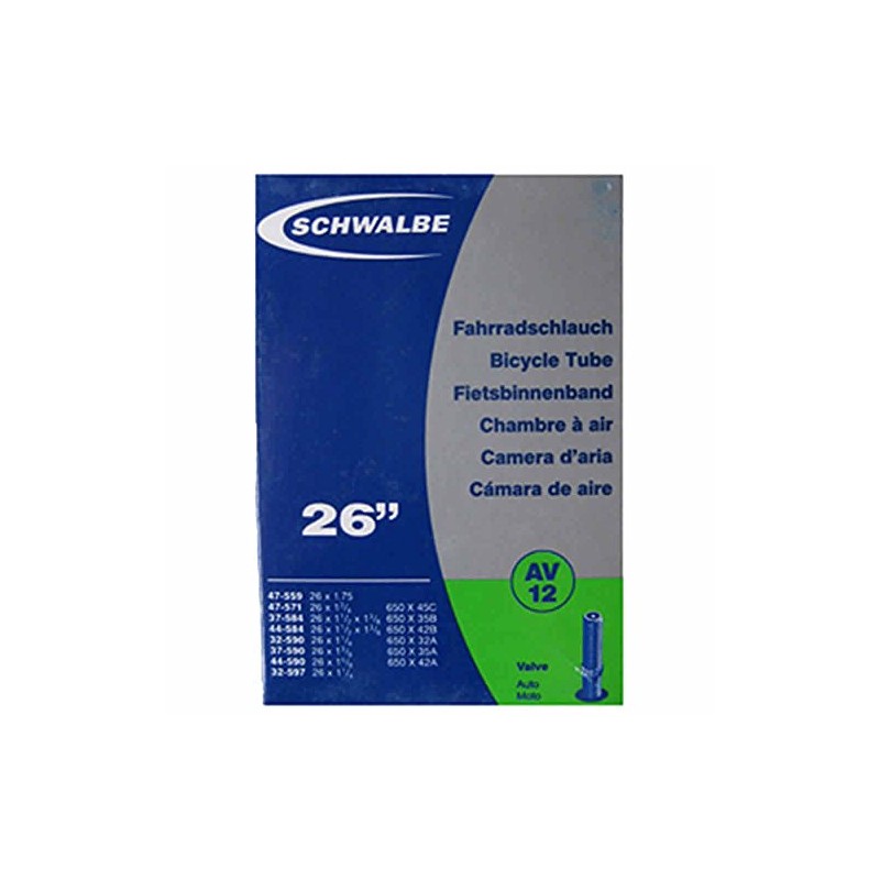 AV12 26" Schrader Inner Tube-26 - 1 1/4 - 1